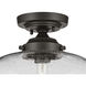 Avery 1 Light Olde Bronze Semi Flush Ceiling Light