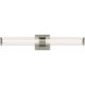 Laurene LED 26.5 inch Brushed Nickel Linear Bath Bar Wall Light, Medium