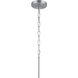 Erma 3 Light Brushed Nickel Chandelier Ceiling Light, Small, 1 Tier