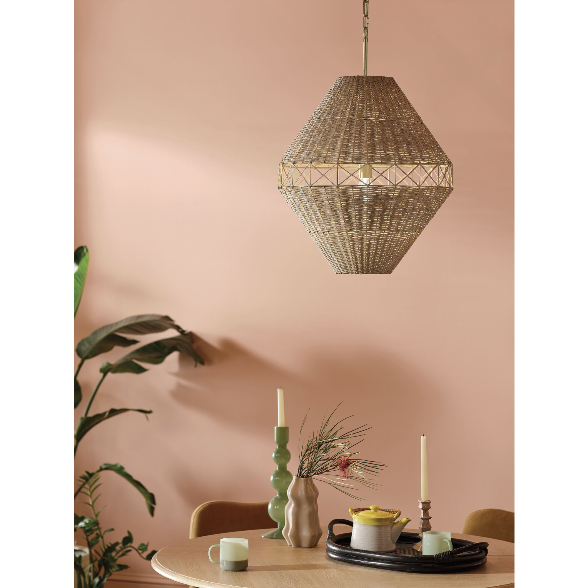 Lulo 1 Light Champagne Bronze Pendant Ceiling Light