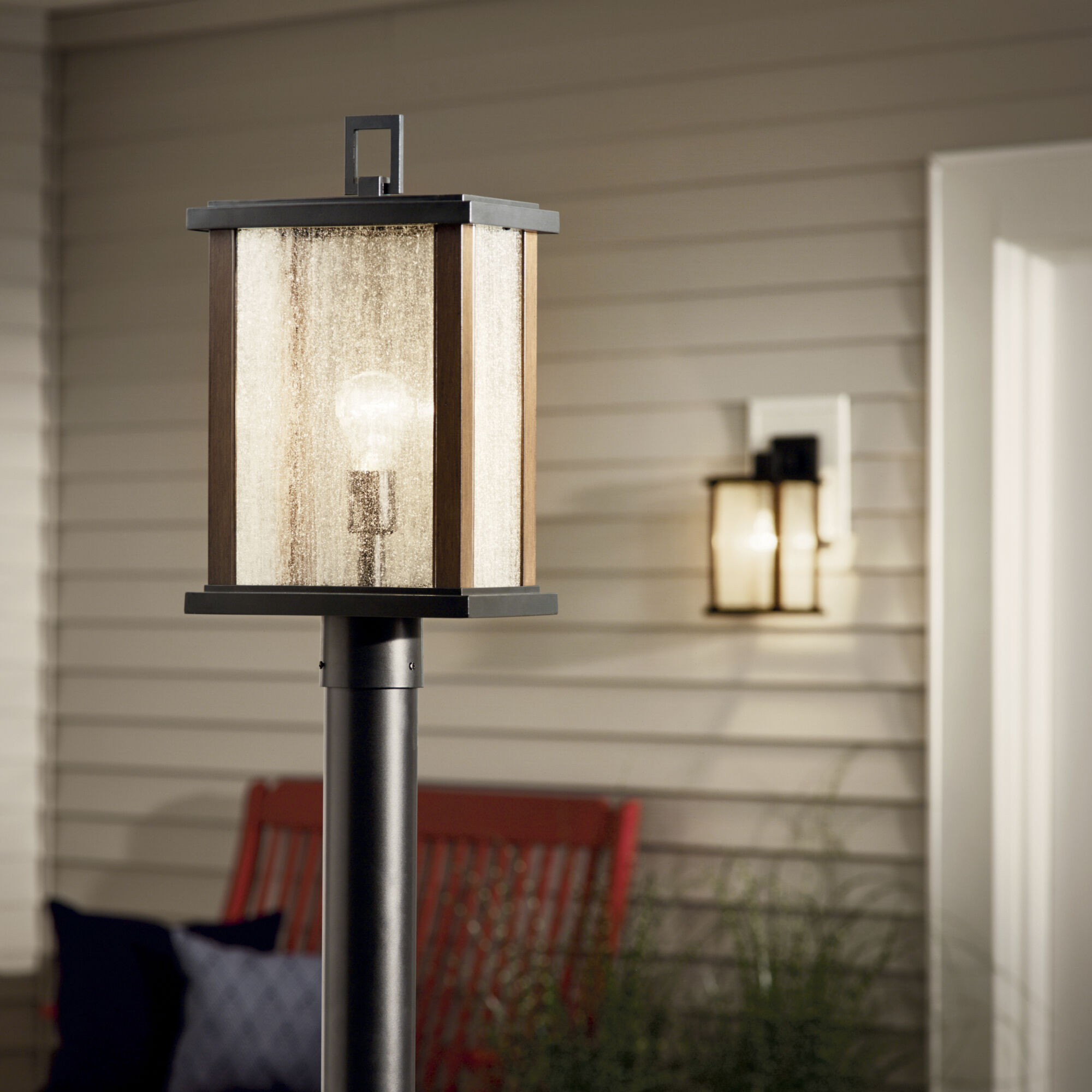 Marimount 1 Light 18 inch Black Outdoor Post Lantern