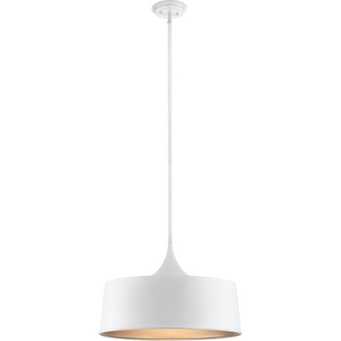 Elias 1 Light 22 inch White Pendant/Semi Flush Ceiling Light