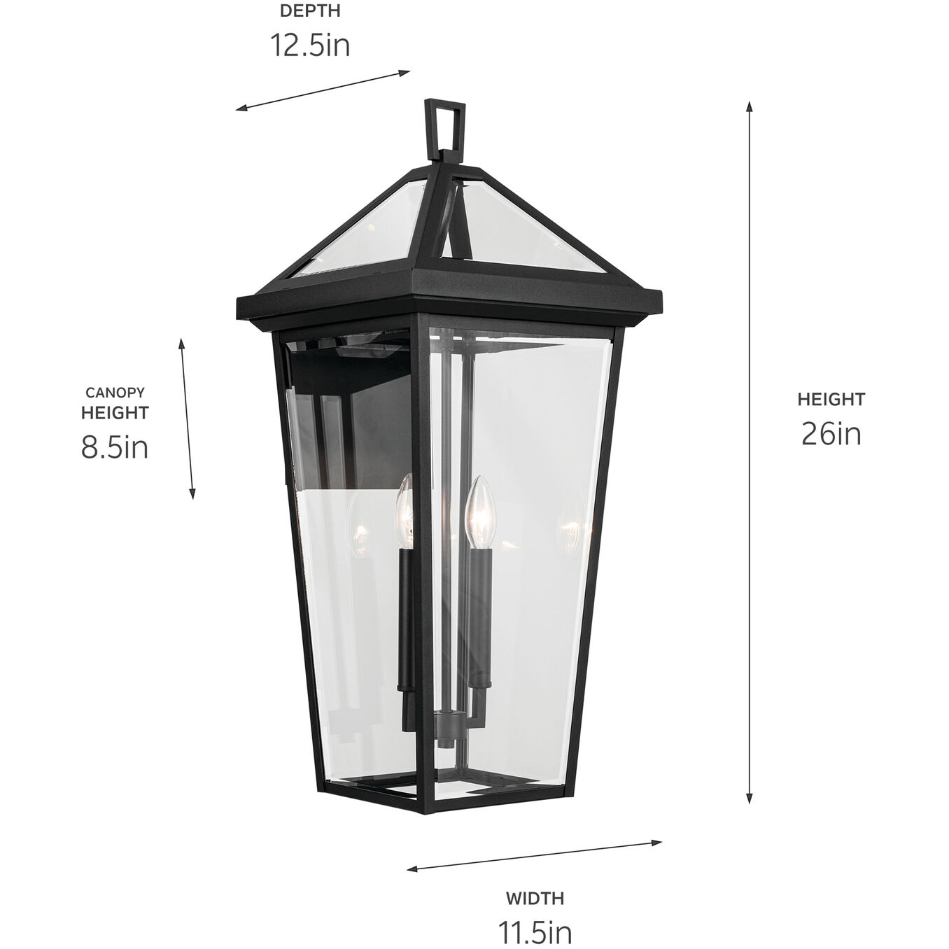 Kichler 59127BKT Regence 2 Light 26 inch Black Textured Outdoor