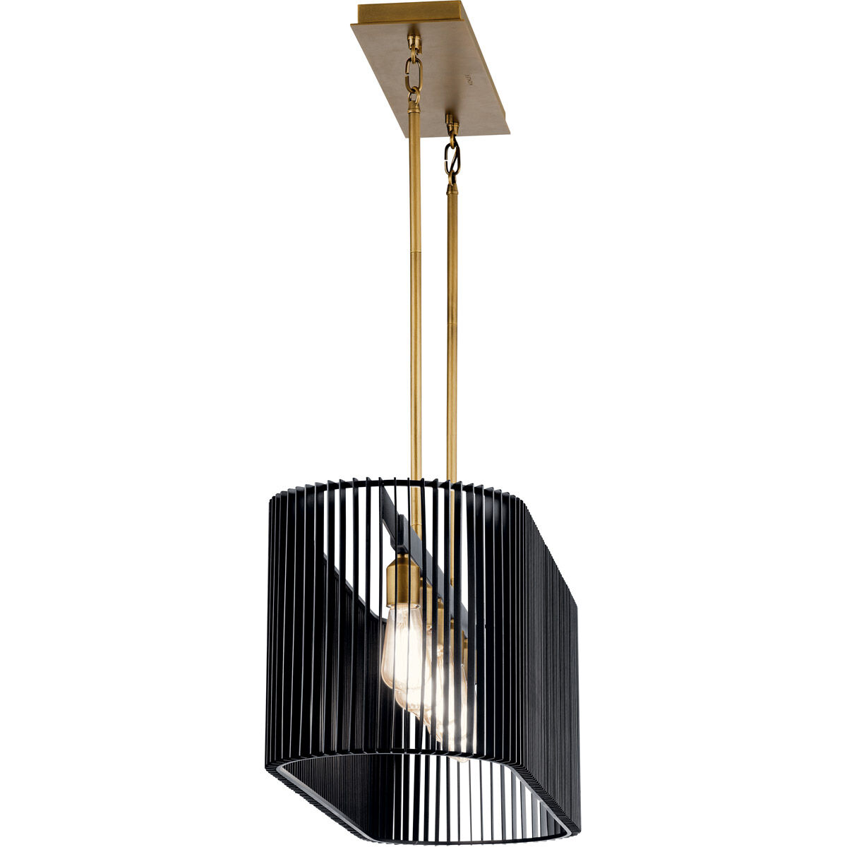 Linara 5 Light 12 inch Black Chandelier Linear Ceiling Light, Single