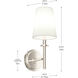 Kleine 1 Light 5.75 inch Polished Nickel Wall Sconce Wall Light