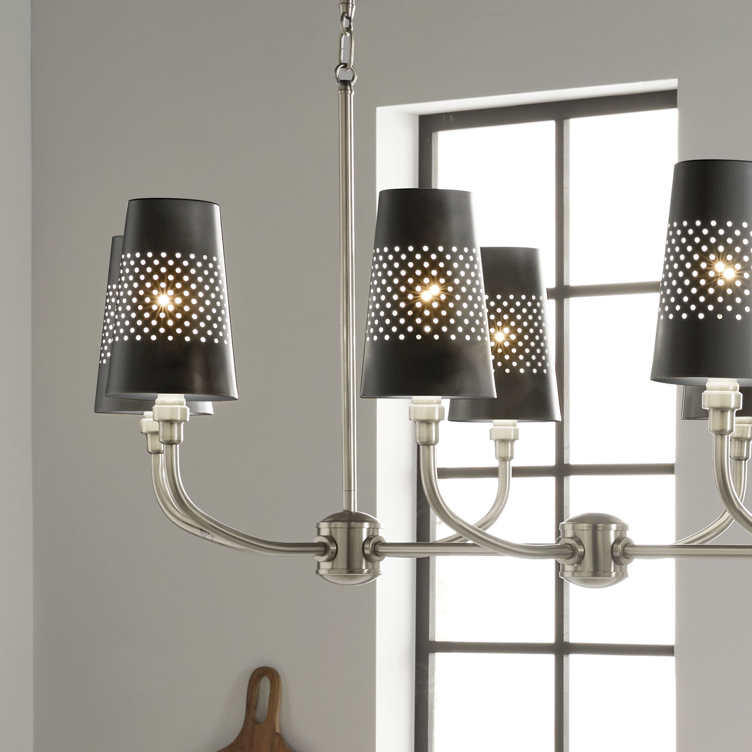 Adeena 8 Light 20.75 inch Classic Pewter Chandelier Linear Ceiling Light