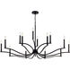 Malene 14 Light Black Chandelier Ceiling Light, 2 Tier Large