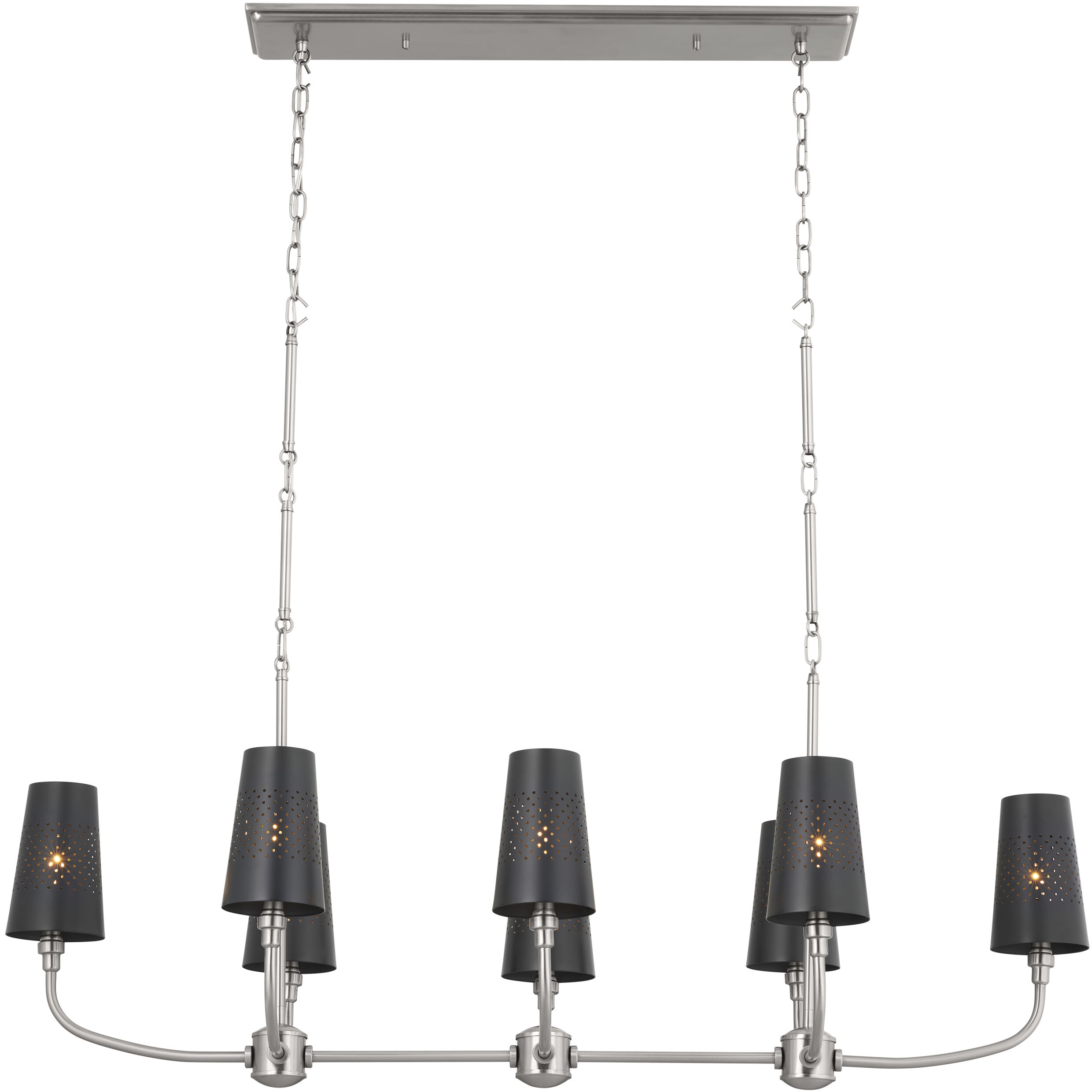 Adeena 8 Light 20.75 inch Classic Pewter Chandelier Linear Ceiling Light