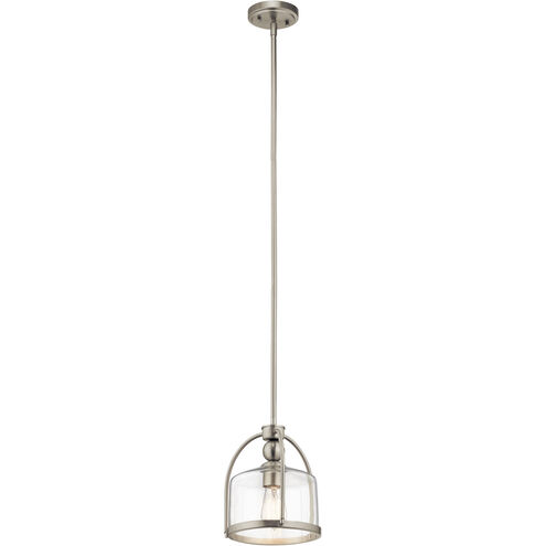 Independence 1 Light 10 inch Brushed Nickel Mini Pendant Ceiling Light