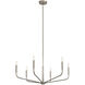 Madden 6 Light Brushed Nickel Chandelier Ceiling Light, 1 Tier Medium