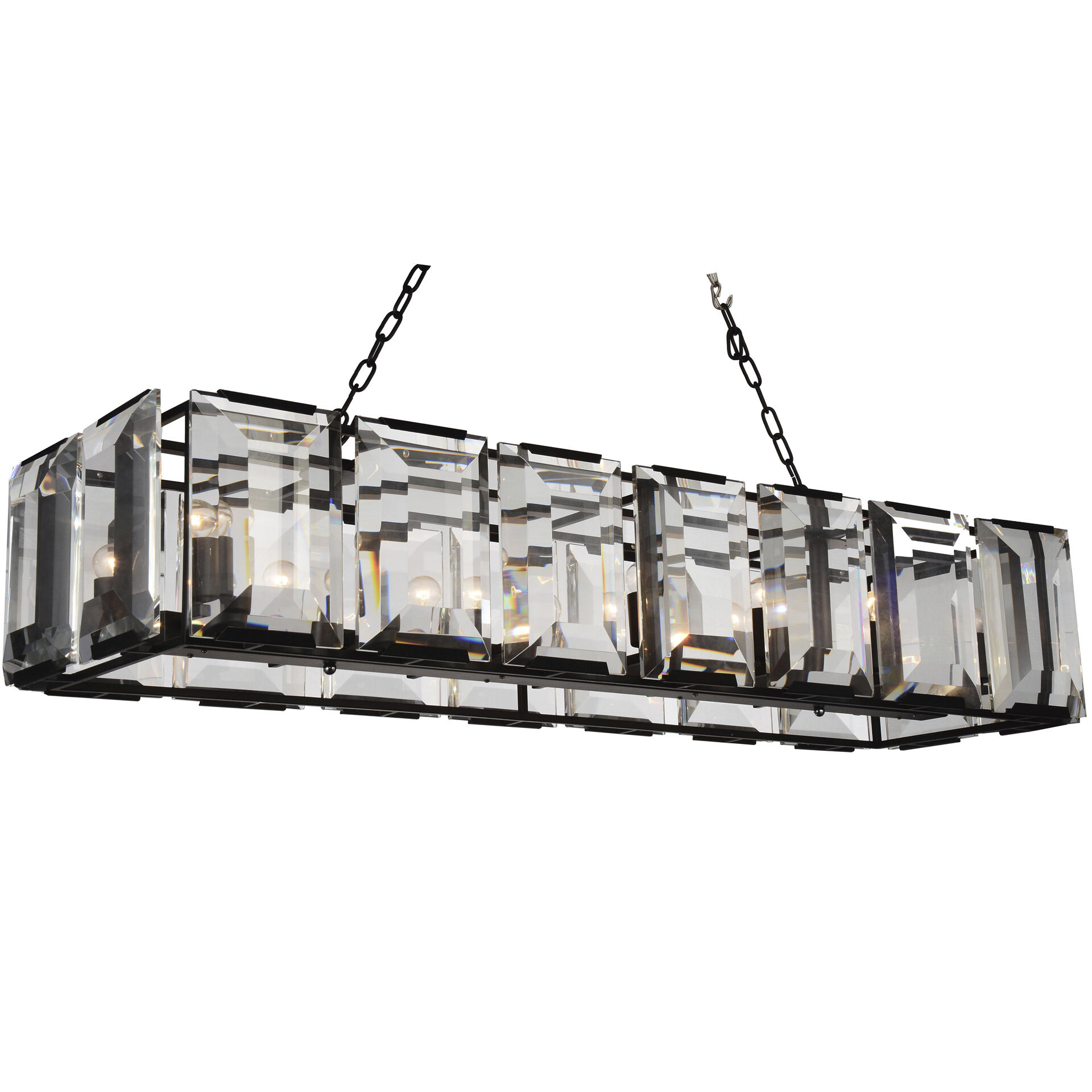 Jacquet 14 Light 55 inch Black Island/Pool Table Light Ceiling Light