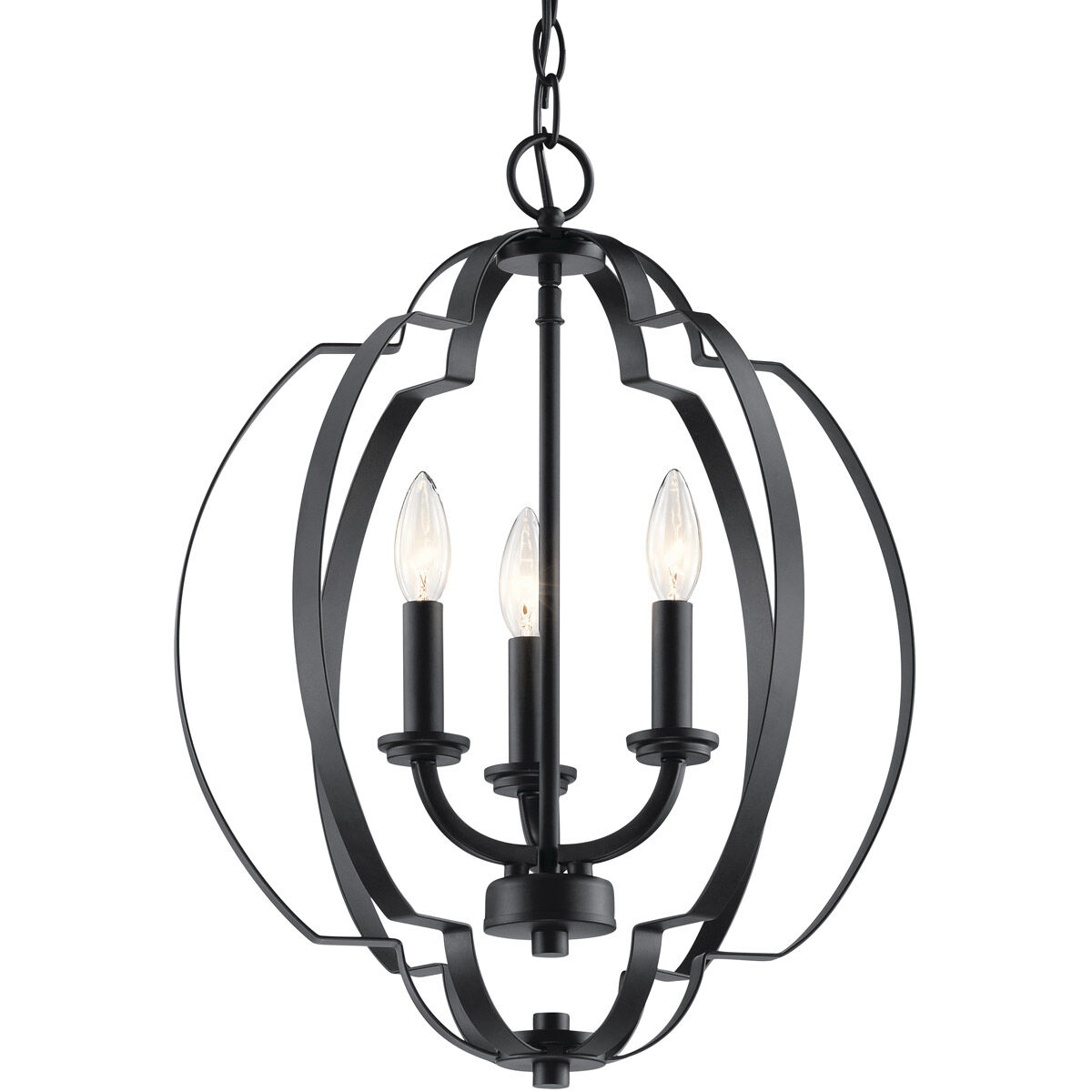 Voleta 3 Light 16.5 inch Black Pendant Ceiling Light