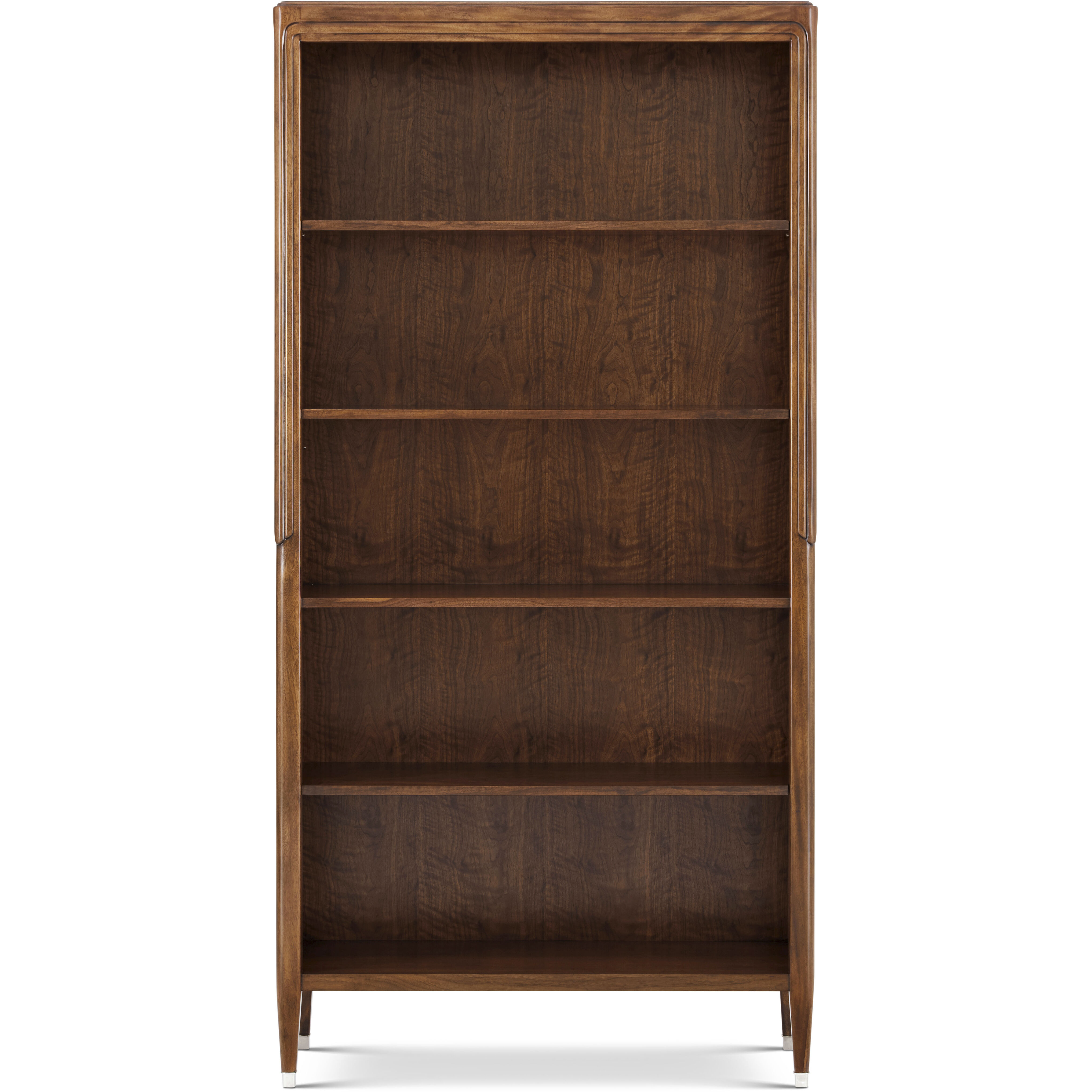 Dorchester Mayfair / Antique White Brass Bookcase, Wooden, 5-Shelf