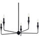 Alvaro 5 Light Black Chandelier Ceiling Light, 1 Tier Small