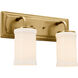 Homestead Vetivene 2 Light 15 inch Natural Brass Vanity Light Wall Light, Vetivene