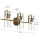 Niccol 3 Light 24 inch Champagne Bronze Vanity Light Wall Light
