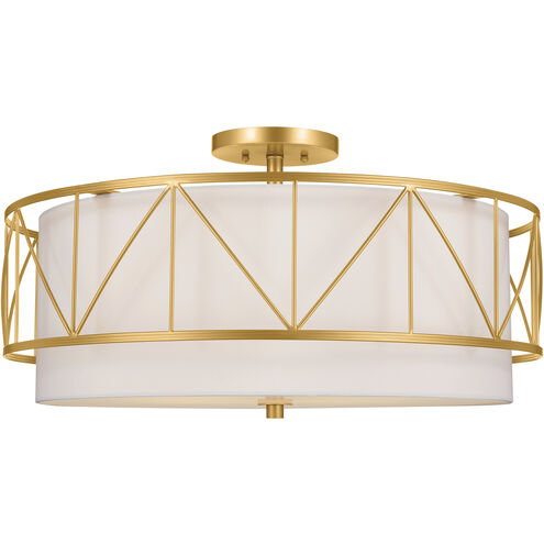 Birkleigh 4 Light 24 inch Classic Gold Flush Mount Ceiling Light