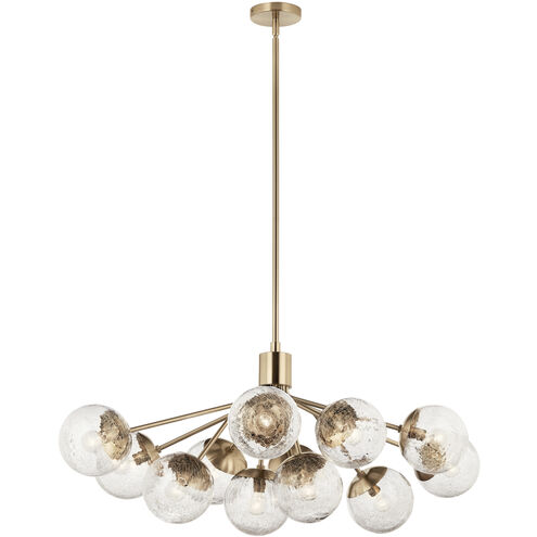 Silvarious 12 Light 26.75 inch Champagne Bronze Chandelier/Semi Flush Ceiling Light