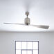 Ferron 60 inch Brushed Nickel with Clear Champagne Blades Ceiling Fan
