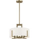 Malen LED 15.5 inch Champagne Bronze Semi Flush Mount Ceiling Light