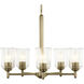 Shailene 5 Light Natural Brass Chandelier Ceiling Light in Clear