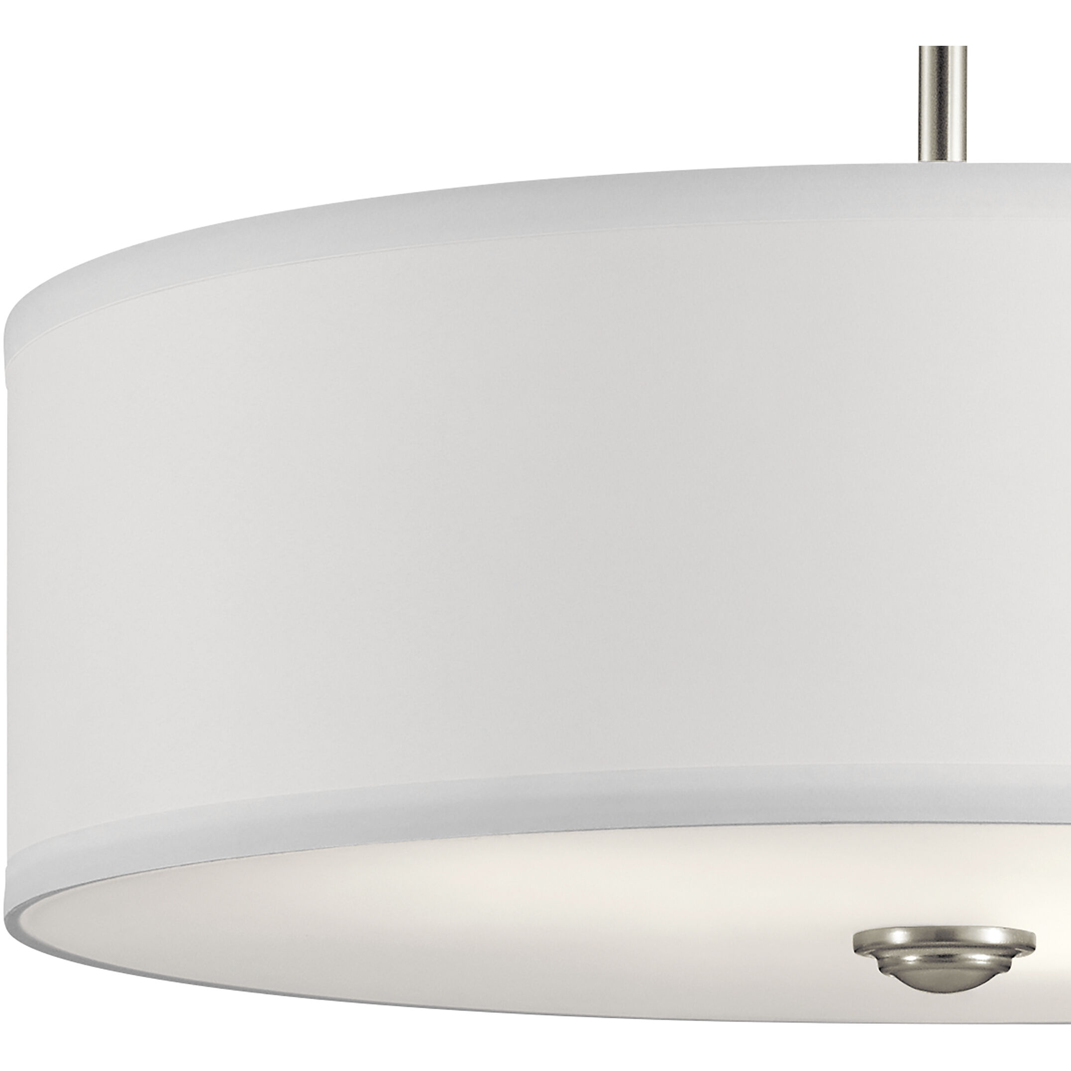Shailene 3 Light 18 inch Brushed Nickel Semi Flush Light Ceiling Light