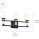 Rosalind 3 Light 23.75 inch Black Bath Vanity Light Wall Light