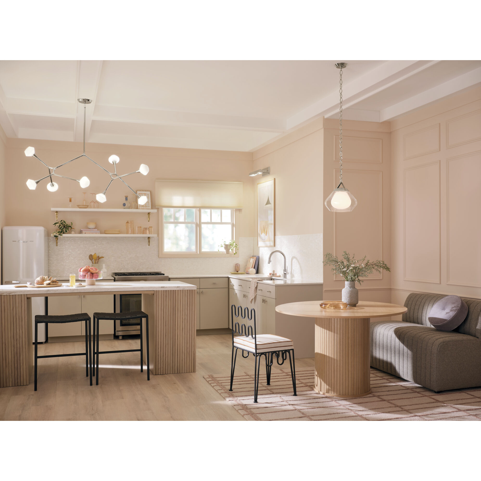 Cassius 8 Light 32 inch Polished Nickel Chandelier Ceiling Light, Convertible