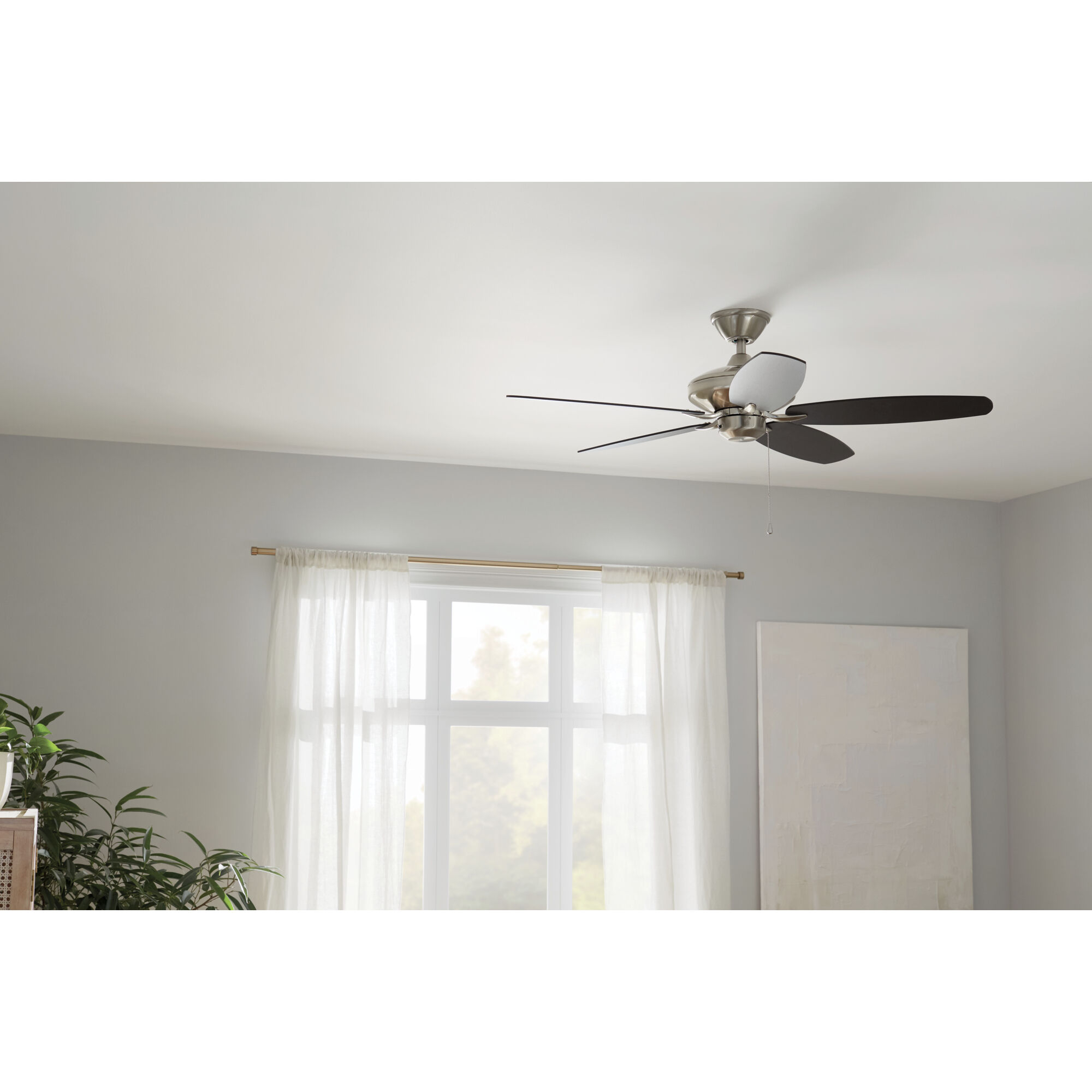 Renew 52 inch Brushed Stainless Steel with Silver Blades Ceiling Fan