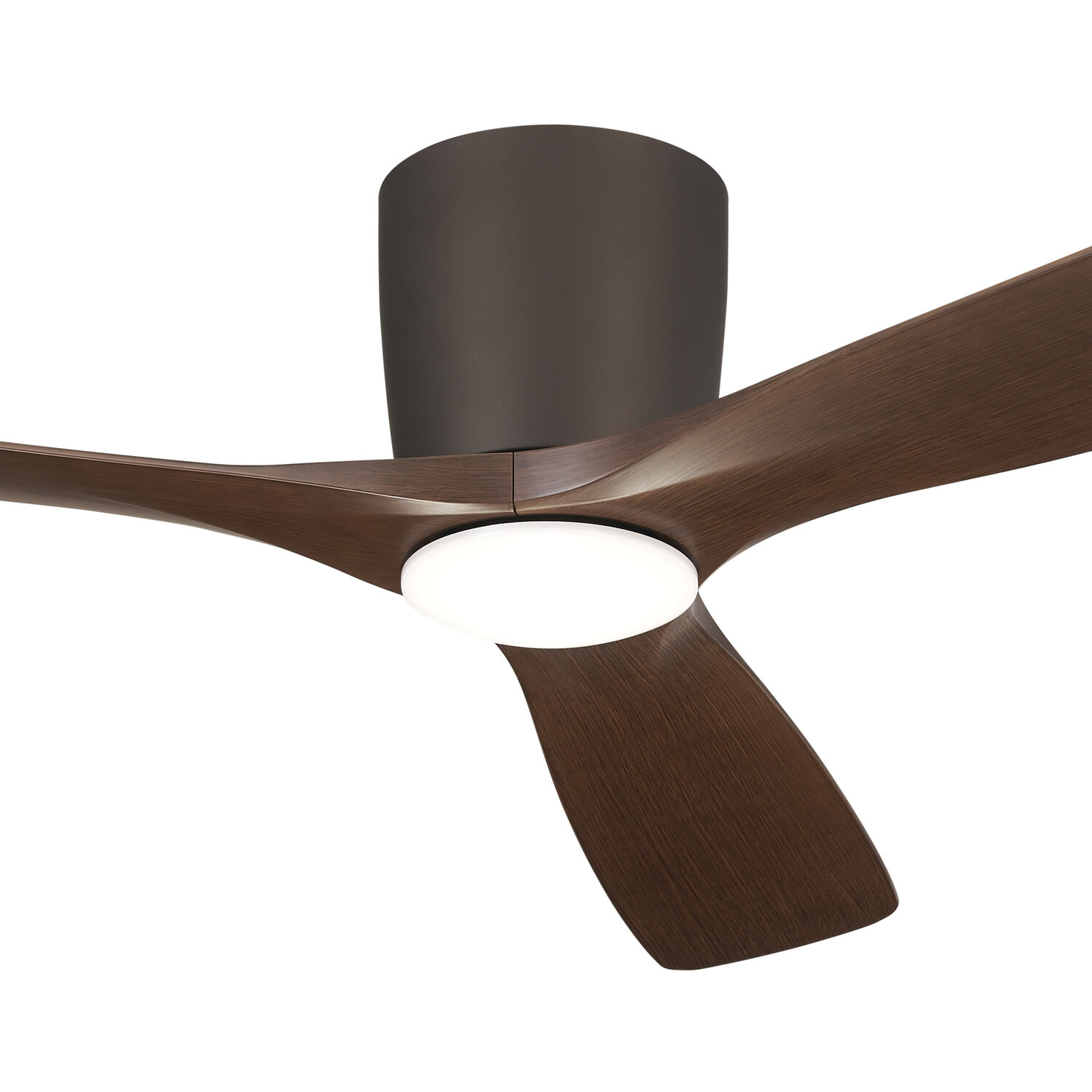 Volos 54 inch Satin Natural Bronze with Walnut/Walnut Blades Ceiling Fan