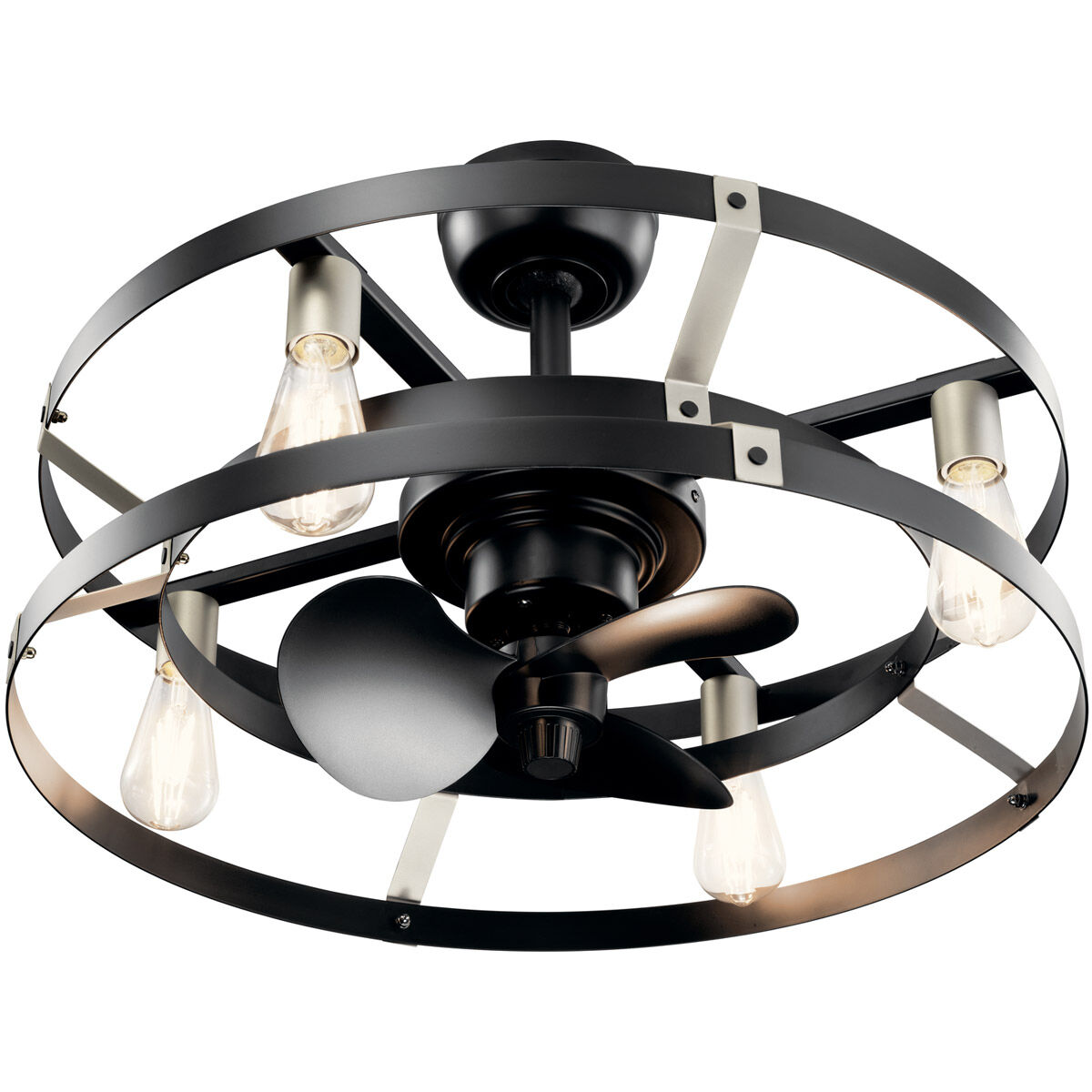 Cavelli 13 inch Satin Black Ceiling Fan