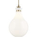 Laria 1 Light Champagne Bronze Pendant Ceiling Light in Opal