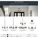 Stamos 9 Light Olde Bronze Chandelier Ceiling Light in Clear