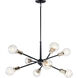 Armstrong 8 Light 30 inch Black Chandelier 1 Tier Medium Ceiling Light, 1 Tier Medium