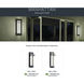 Manhattan LED 22 inch Textured Black Outdoor Wall, Medium