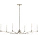 Malene 6 Light Polished Nickel Chandelier Ceiling Light, 1 Tier Medium