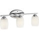 Eileen 3 Light 24 inch Chrome Wall Mt Bath 3 Arm Wall Light in Incandescent