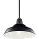 Pier 1 Light 13 inch Black Pendant/Semi Flush Ceiling Light