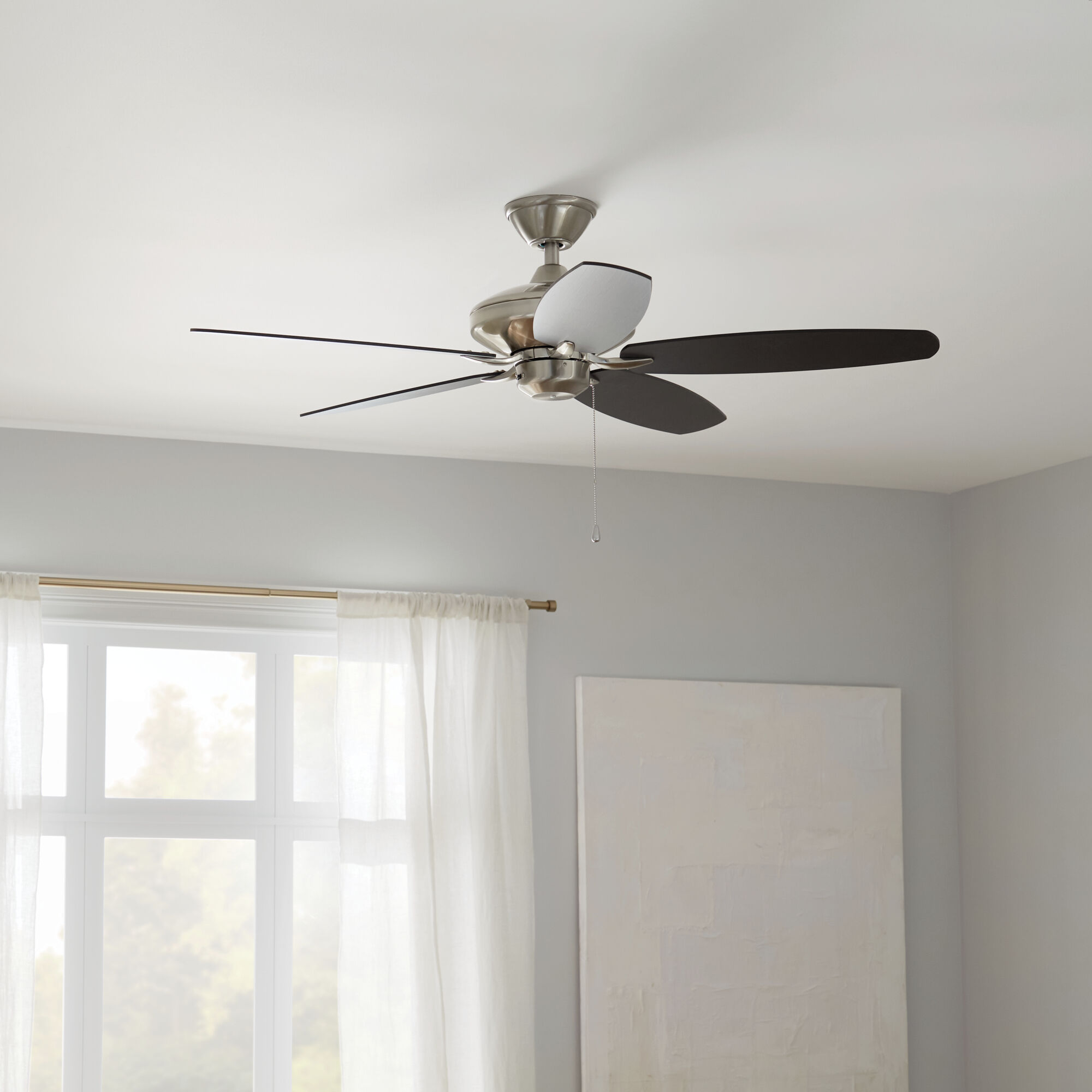 Renew 52 inch Brushed Stainless Steel with Silver Blades Ceiling Fan