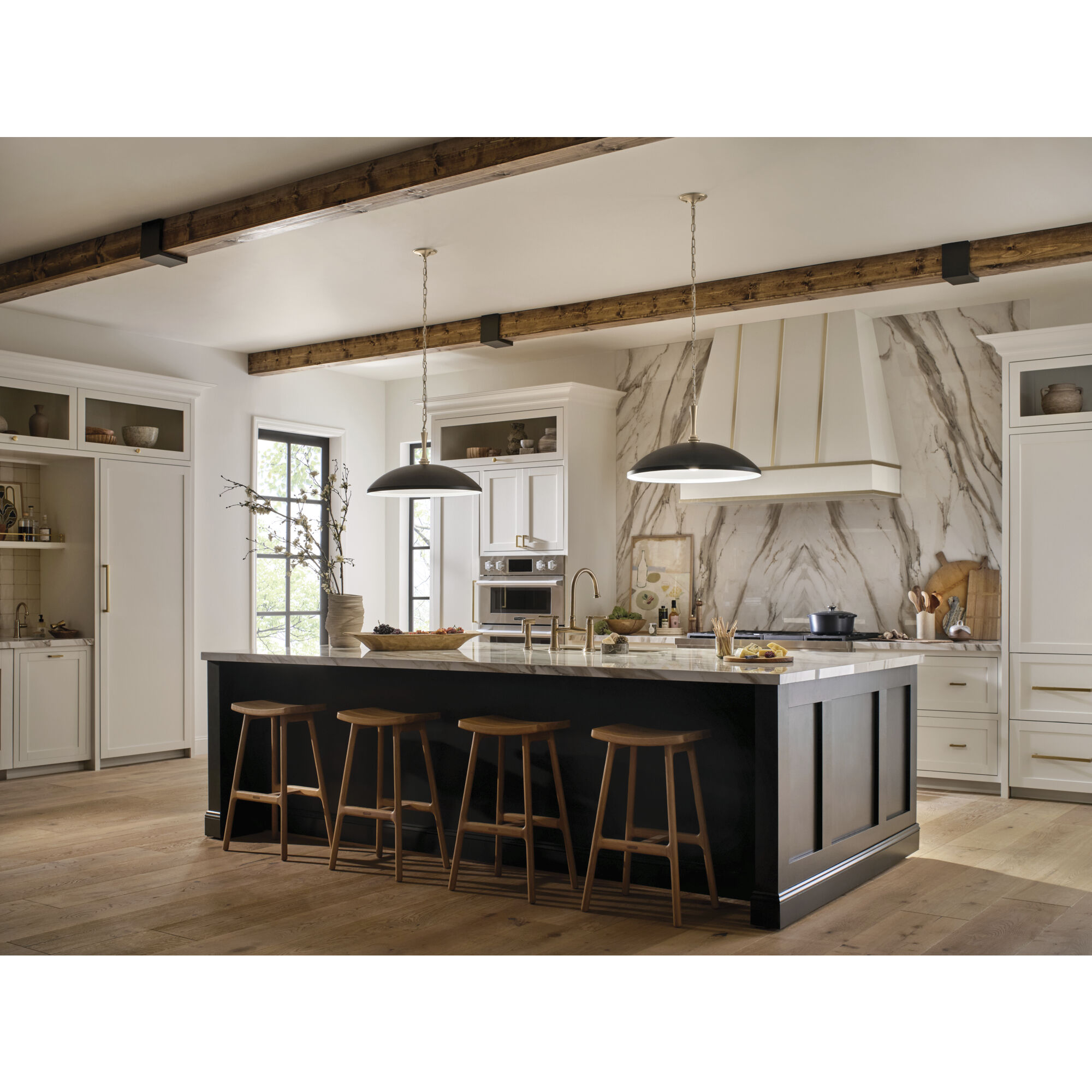 Delarosa 1 Light Black Pendant Ceiling Light