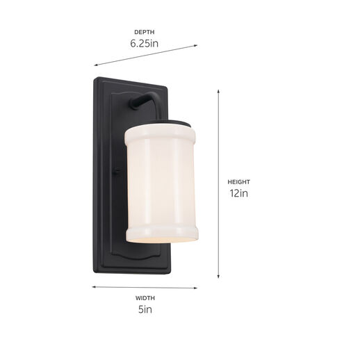 Homestead Vetivene 1 Light 6 inch Textured Black Wall Sconce Wall Light, Vetivene