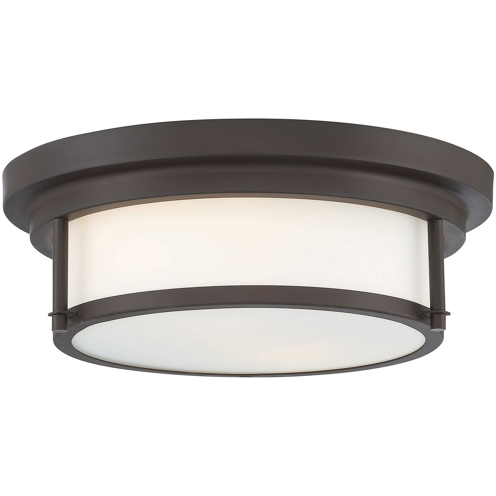 Contemporary 2 Light 13.00 inch Flush Mount