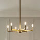 Erzo 6 Light 26 inch Natural Brass Chandelier 1 Tier Medium Ceiling Light, 1 Tier Medium