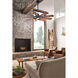 Gentry 65 inch Distressed Black with Walnut Blades Ceiling Fan in Walnut/Walnut Shadowed