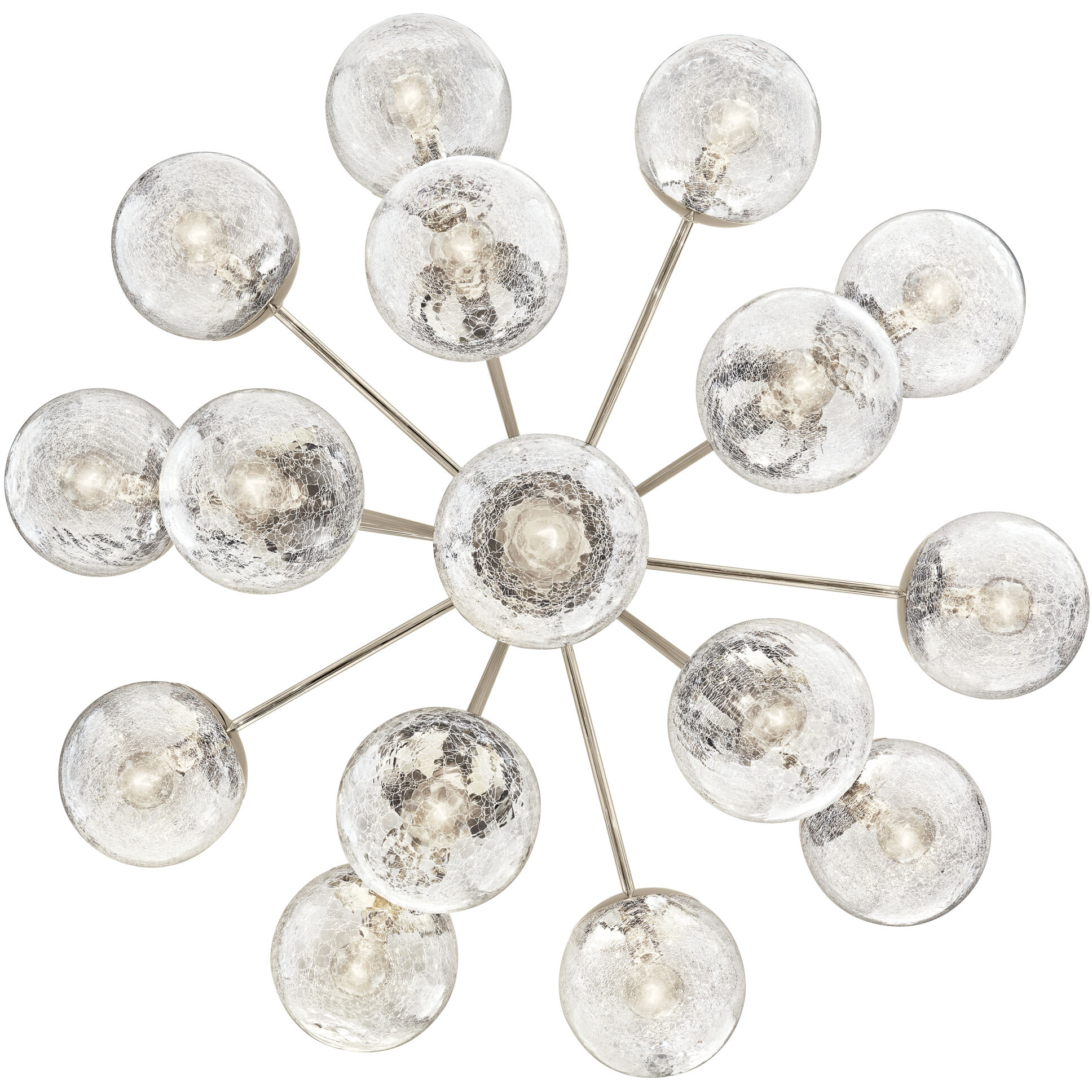 Silvarious 16 Light Polished Nickel Chandelier/Semi Flush Ceiling Light