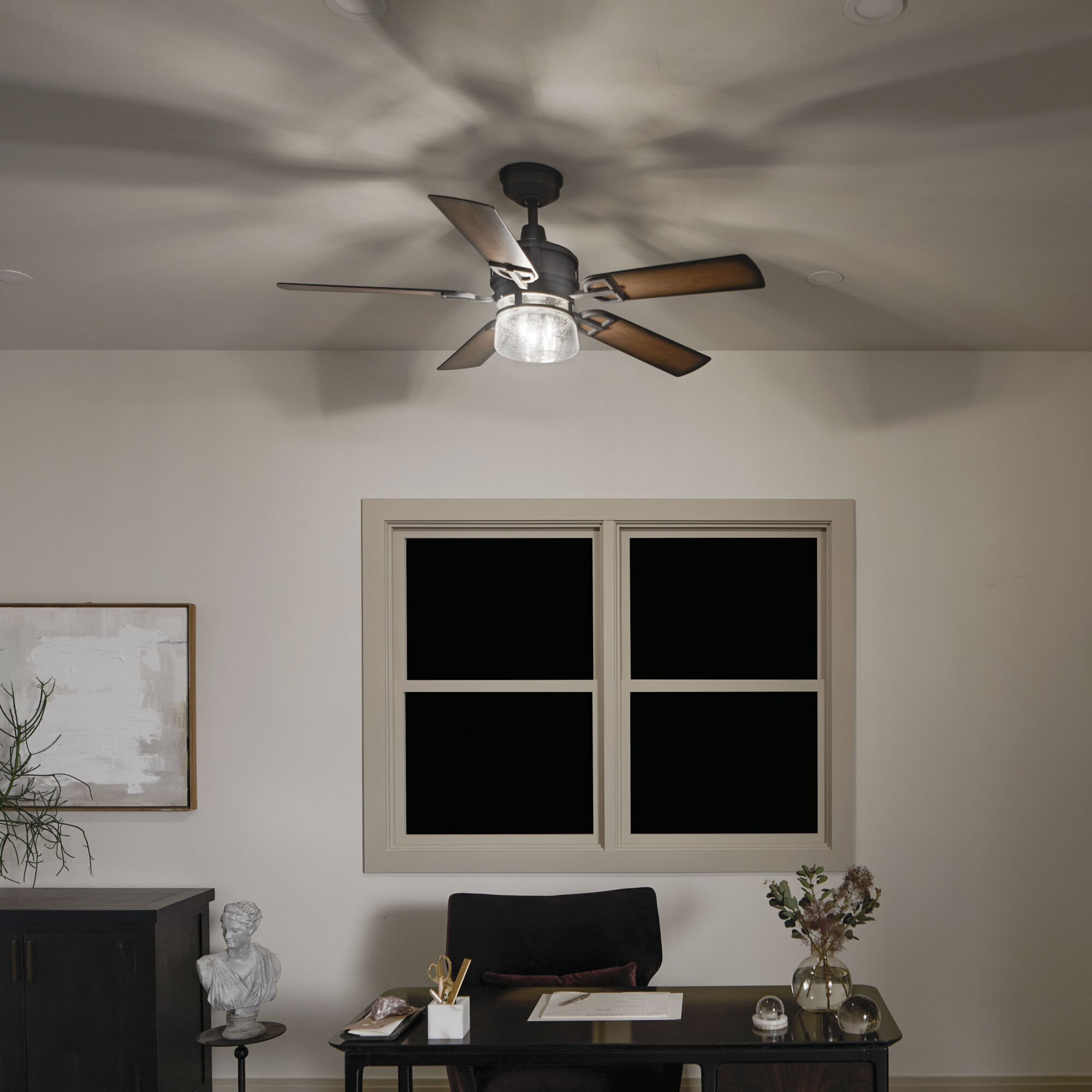 Kichler 310239DBK Lyndon 52 inch Distressed Black with Dark
