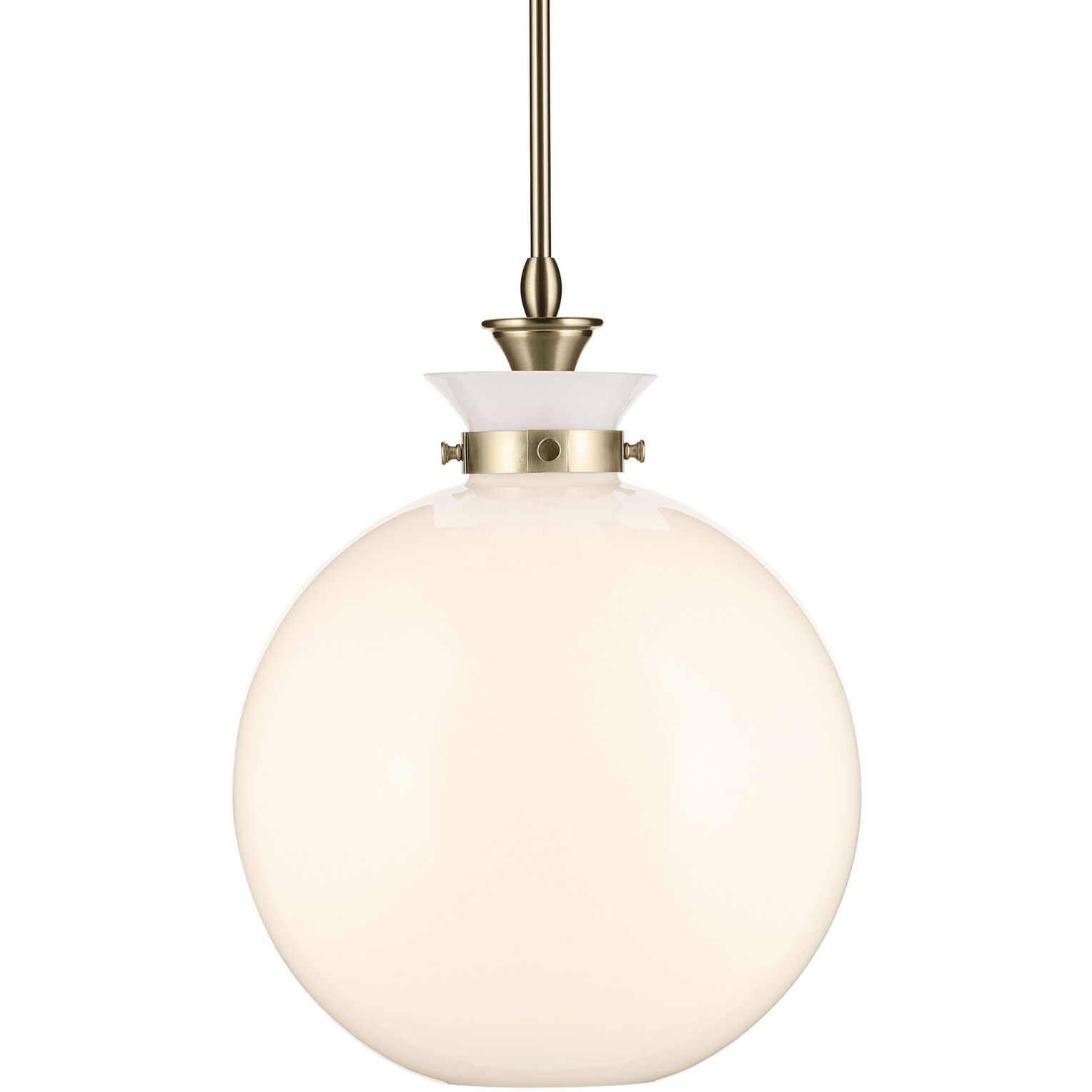 Laria 1 Light Champagne Bronze Pendant Ceiling Light in Opal