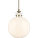 Laria 1 Light Champagne Bronze Pendant Ceiling Light in Opal