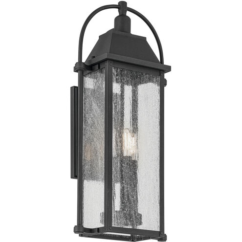 Harbor Row 3 Light 23.25 inch Textured Black Outdoor Wall Sconce, Medium