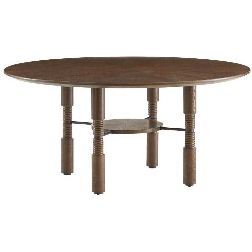 Heger 65 inch Tortoise and Bronze Dining Table